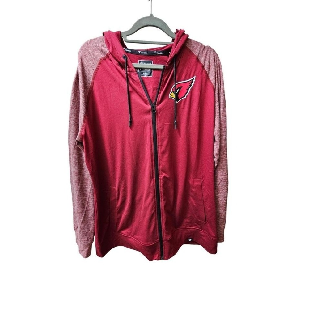 Fanatics NFL Arizona Cardinals Womens Full Zip Hoodie Jacket Red L